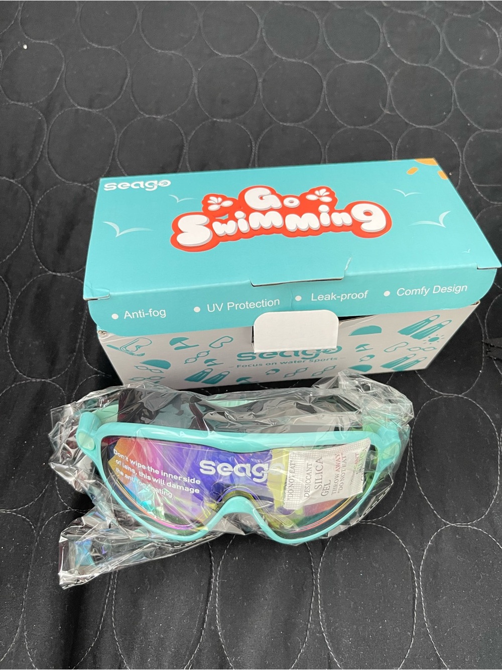 Seago Kids Mirrored Swim Goggles in Aqua